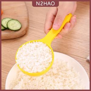 N2HAO Nhựa hình thìa thìa gạo không dính DIY gạo Scoop khuôn gạo bóng muỗng nửa vòng gạo Cháo muỗng phụ kiện nhà bếp