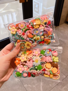 Set 50 Dây Buộc Tóc Nhiều Hình Hoa Quả Ngộ Nghĩnh Cho Bé Yêu