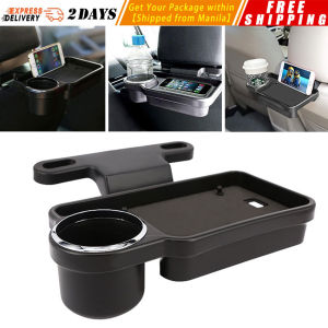 Car Back Seat Dinner Plate Foldable Table Rack for Beverages Food Cup Tray Rack Table Rack Fixing Rack Car Accessories Car-Back-Seat-Tray-Black