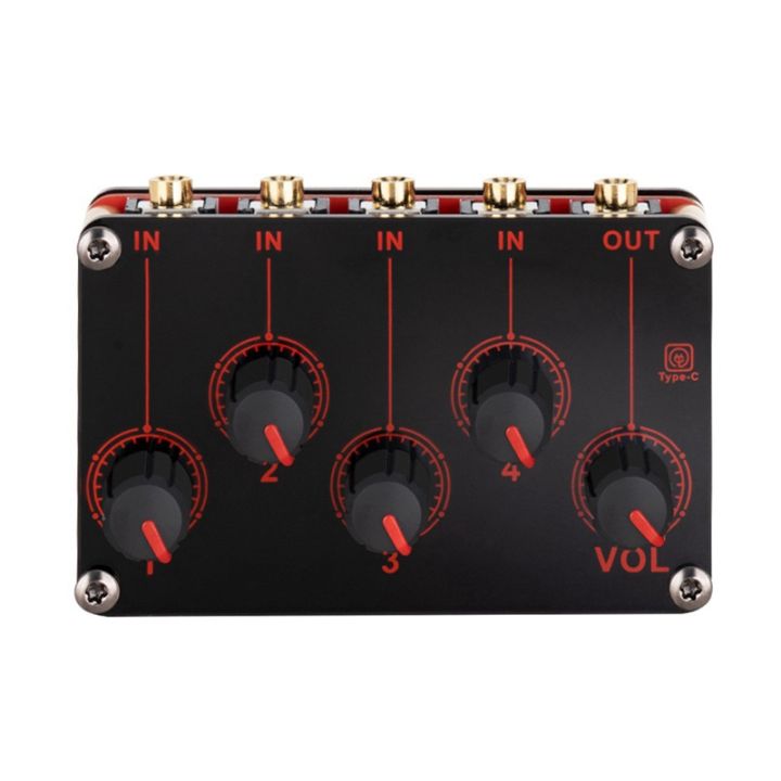 4 Channel Line Mixer Portable Analog Sound Mixing Console Highest Sound