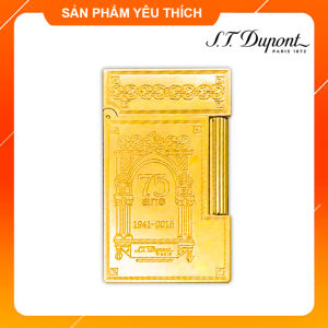 Hộp Quẹt Bật Lửa Dupont Gas Đá Bản Giới Hạn Kỷ Niệm 75 Năm D209V Họa Tiết Khắc Chìm Cách Điệu Hoa Văn Hoàng Gia