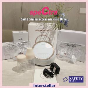 SG 3pins SAFETY MARK | Spectra Dual S Synergy Gold Electric Breast Pump size 20mm | 24mm | 28mm