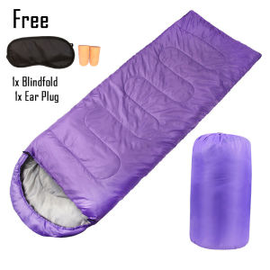 [ SG Local Seller ] Outdoor Thermal Sleeping Bag ★ Camping & Hiking ★ Envelope Hooded Travel use ★ Keep Warm