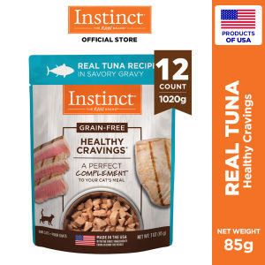 Instinct Cat Healthy Cravings Grain Free Wet Cat Food Topper Chicken Salmon Rabbit Tuna Duck 12pcs[85gx12]