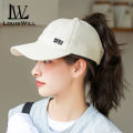 LouisWill hat woman korea style Large Brim Visor Women High Ponytail Baseball Empty Top Sunscreen Cap Outdoor Urban Sports Sun Protection Hat Hip Hop Hats sun hats for women. 