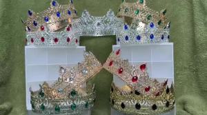 Elegant Mens Crown Kids Male Metal Headpiece Round King Crown for WeddingBirthday Pageant Sagala