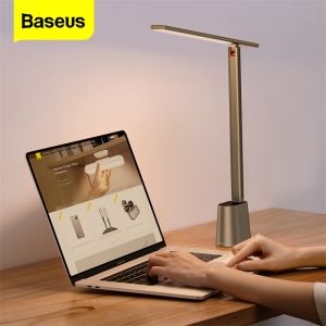 Đèn Bàn LED Baseus Đèn Bàn Gấp Gọn Bảo Vệ Mắt Thông Minh Thích Ứng Độ Sáng Cho Văn Phòng Học Tập Cạnh Giường Ngủ Dimmable Đọc Ánh Sáng Ban Đêm