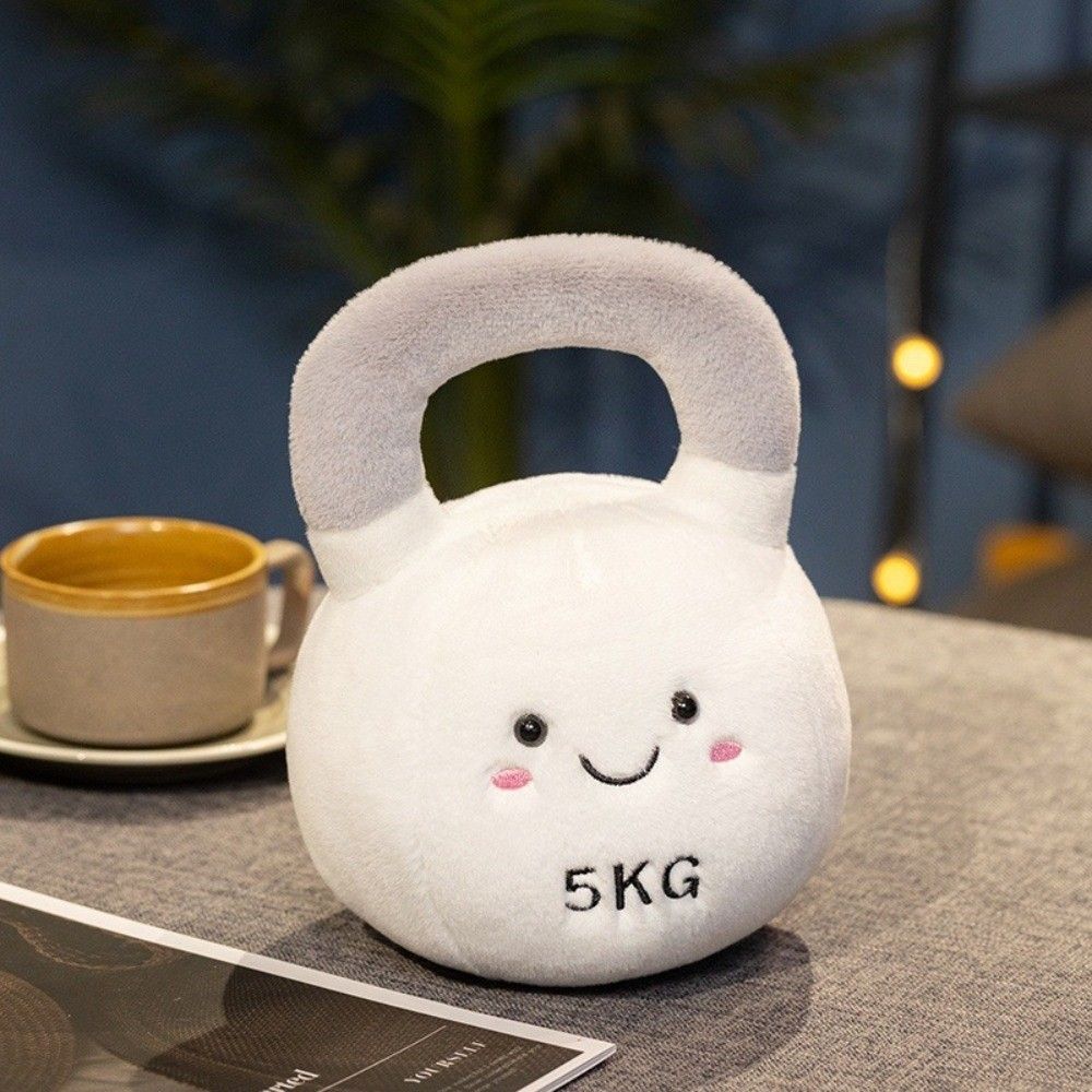 Plush Kettlebell And Dumbbell Cushion Gym Decor Stuffed Pillow_voghion.com