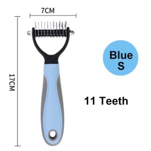 Pet Hair Removal Comb，Pets Fur Knot Cutter Dog Pet Deshedding Tools Pet Kitten Hair Removal Comb Brushes Dogs Grooming Shedding Supplies Dog Cat Puppy Pet Rabbit Kitty Slicker Brush Double Untie Knot Rake Comb