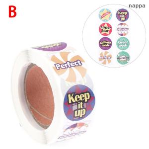 ✨[nappa] 500PCS Good job สติกเกอร์รางวัล8รูปแบบการ์ตูนสติกเกอร์ที่ดีสำหรับเด็ก