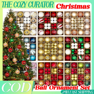 12/24/44PCS Christmas Balls Xmas Tree Ornaments Christmas Tree Decor Hanging Balls Home Decorations
