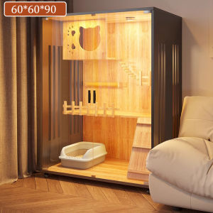 Cat cage simple light luxury cat cabinet cat house cattery solid wood cat nest luxury cat villa hom