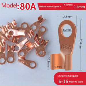 Open Barrel Copper Ring Ot Series Terminal Lugs Electric Wire Crimp Connector 5a-500a