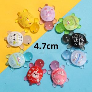 10Pcs 3 Sizes Cartoon Kuromi KT Cat Melody Luminous Turtle Toy Figurine Miniature Landscape Desktop Fish Tank Aquarium Ornament