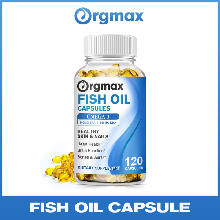 Orgmax Fish Oil Capsules 800mg Omega3 with EPA&DHA Supports Heart, Brain, Joints & Skin Care