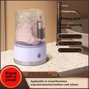 1L Mini Automatic Washing Machine Underwear Panties Washing Cup Portable Wireless Usb Charging Washing Machine For Travel