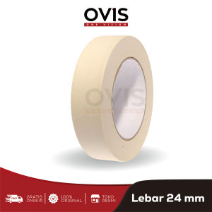 Masking Tape Lakban Isolasi Selotip Kertas Ovis 24 mm 48 mm 15 Meter