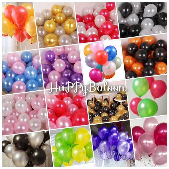 HappyBallon Paket Balon Ulang tahun Dekorasi Latex Ultah Metalik Murah