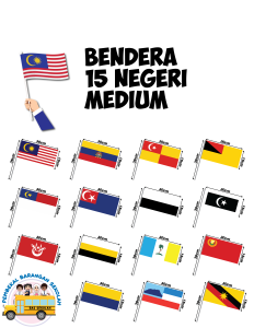 BENDERA MALAYSIA - MALAYSIA FLAG HAND FLAG (READY STOCK) PELAJAR SEKOLAH MURID MURID IBUBAPA GURU MALAYSIA 14 18 NEGERI