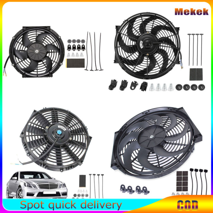 Electric Radiator Cooling Fans, 90W Motor 8 Blades Ultra Thin Fan Push