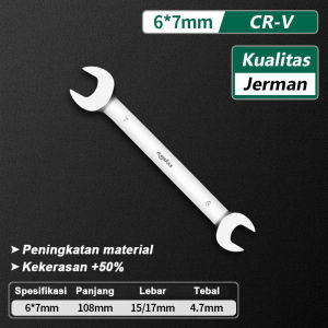 Monake German Kunci Ring Pas 6-32mm kunci pas buka ganda Double-open end wrench Kunci Ring Pas wrench kunci pas Kunci pas ujung terbuka ganda berkualitas Original