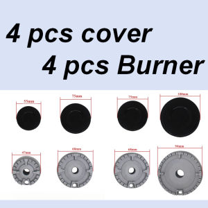 【High Quality】 8PCS Gas hob burner Cooker & Oven Hob Gas Burner Crown & Flame Cap Cover Universal022