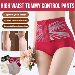 High Waist Tummy Control Pants Tummy Girdle Slimming Body Shaper Panties Girdle Waist Hip Lift Panty Elastic Waistband