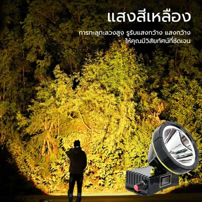 HUAFA「7820」ไฟฉายคาดหัว LED 2000W แบตเตอรี่ลิเธียม ไฟฉายคาดศีรษะ ไฟฉายคาดหน้าผาก หัวไฟ กรีดยาง ส่องสัตว์ จับกบ จับแมลง หาปลา