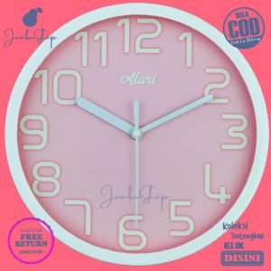 Jam Dinding Analog Minimalis Black Alari AL1168 Dekorasi Rumah BestSeller Besar