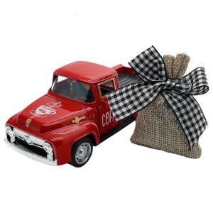 Cổ Điển Mini xe tải chất liệu kim loại Mô Hình Với Với Với Có Thể Tháo Rời Túi vải lụa Cho Cà Phê Trạm Và Bàn Quyến Rũ Kiểu Trang Trí