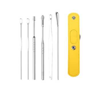 Promo Pembersih Telinga Korek Kuping Ear Wax 6 Pcs In 1 Stainless Steel