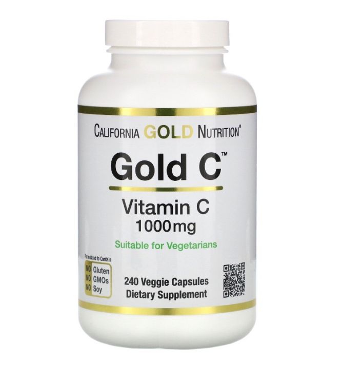 California Gold Nutrition, Gold C, Vitamin C 1000mg, 240 veggie ...