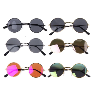 Stylish Children Big Round Glasses Frame Non-Prescription Glasses Hippie Glasses Great Birthday Gift for Kids Boys Girls