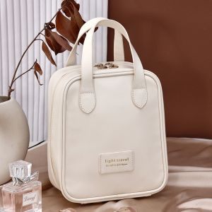 HARGA GROSIR - Tas Kosmetik Travel Anti Air / Pouch Makeup Lucu Serbaguna / Organizer Kosmetik Bahan PU