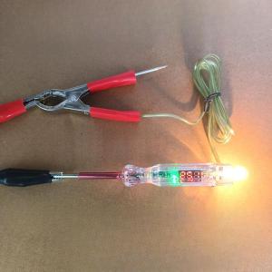 [ezrae Libun] เครื่องทดสอบแรงดันไฟฟ้า6V-36V ปากกาโพรบไฟ LED แบบสองสีเครื่องมือทดสอบวงจรไฟรถยนต์เครื่องมือซ่อมวงจรอัตโนมัติ