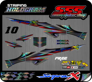Stiker Striping Standar Hologram Supra X 2004