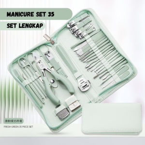 Manicure Set 35 pcs in 1Alat Perawatan/Gunting Kuku Set Lengkap Dengan Korek Kuping-Tumit Kaki -Box Dompet