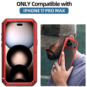 For iPhone Air 17 16e 16 15 14 13 12 11 Pro Max XS 8 7 Plus Tank Armor Metal Case Aluminum Screw Bumper Shockproof Screen Cover
