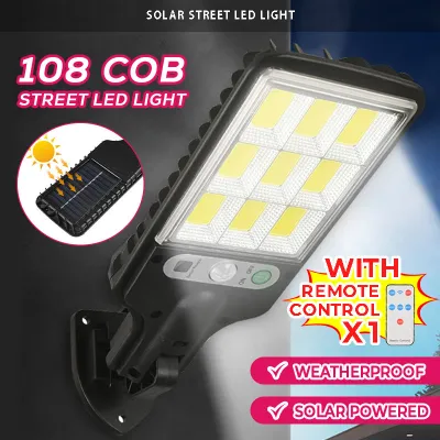 《 𝗡𝗢 𝗪𝗜𝗥𝗜𝗡𝗚 》Solar COB Wall Light 3 Modes Motion Sensor Outdoor LED Lighting Night Sensor Auto On Off Lights Lampu Solar