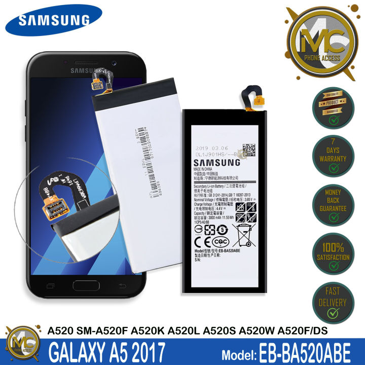 For Samsung Galaxy A5 2017 A520 Battery EB-BA520ABE (100% ORIGINAL)  Lazada PH