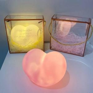 Romantic Love Heart Love-Shaped Night Light Pink White Atmosphere Decoration Heart Shaped LED Lamp Ambient Light Gift Festival