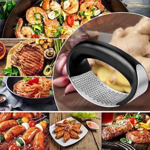 Stainless Steel Garlic Press & Multi-function Vegetable Crusher: Wise Goods Kitchen Accessories