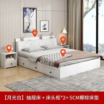 ⚡ Tatami Bed Frame Solid Wood Bed Frame With Storage Storage Bed Frame Super Single/Queen/King Bed Frame Bed Frame With Mattress