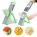 【Flagship】 Multifunctional Vegetable Cutter 304 Stainless Steel Household Grater Anti-Slip Lemon Slicing Tool for Home Kitchen. 