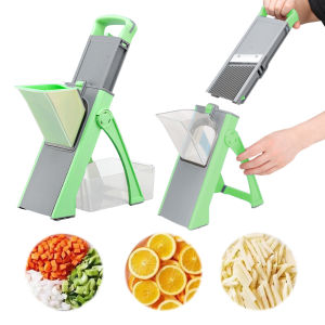 【Flagship】 Multifunctional Vegetable Cutter 304 Stainless Steel Household Grater Anti-Slip Lemon Slicing Tool for Home Kitchen