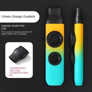 DOUBLEL Double Film Kazoo Instrument Double Hole Design Learn Easily Colored Kazoos Talent Show Tool Portable ABS Kazoo Instrument Music Gift