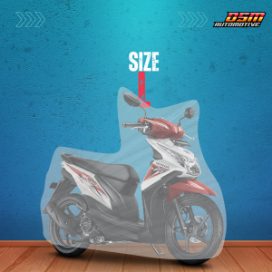 Cover Motor Transparan Waterproof / Anti Terbang Dengan Tambahan Tali Serut Bagian Bawah