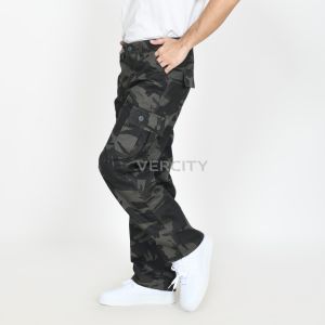 CELANA SKENA GOMBRANG CARGO REGULER PRIA - CELANA COWOK STANDAR KAKI LEBAR LORENG ARMY PUTIH BIG SIZE 40 JUMBO