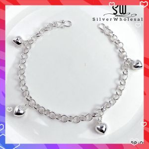 SilverWholesale #BB108 Original Silver Kids/Baby/Newborn Anklet Bracelet (Rantai Kaki/Tangan/Gelang Kanak/Budak/Bayi)