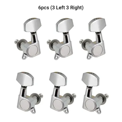 3 Left 3 Right Sealed Guitar String Pegs Locking Tuning Pegs String Electric Acoustic Guitar Tuner Machine Heads Knobs